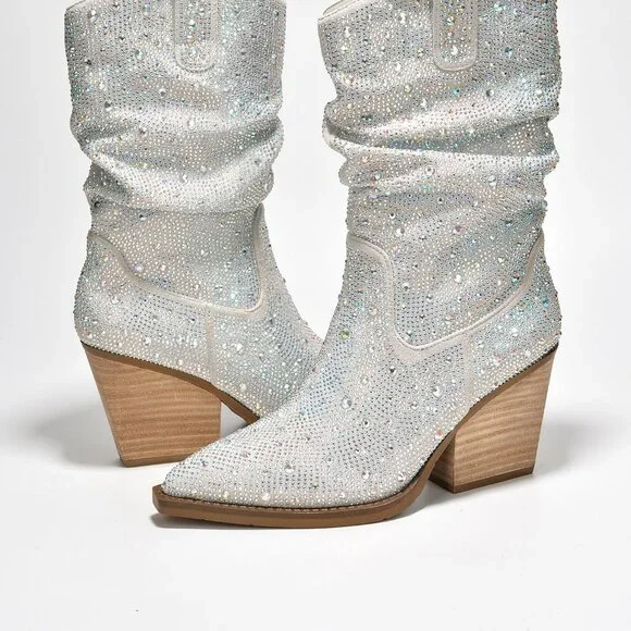 COWGIRL WESTERN BOOTIE WITH STONES - Picture 1 of 6